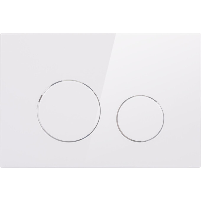 Клавиша смыва Qtap Nest QT0111M11110W (белая глянцевая), Цвет производителя: белый глянец, фото 