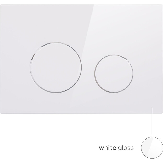 Клавиша смыва Qtap Nest QT0111M11110W (белая глянцевая), Цвет производителя: белый глянец, фото 3