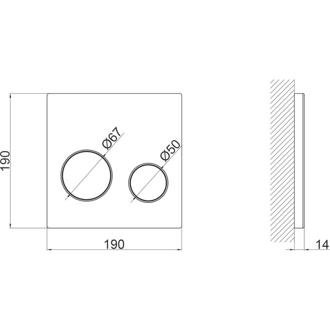 Клавиша смыва Qtap Nest Uni QT0211P01V1178MB (черная матовая), фото 5
