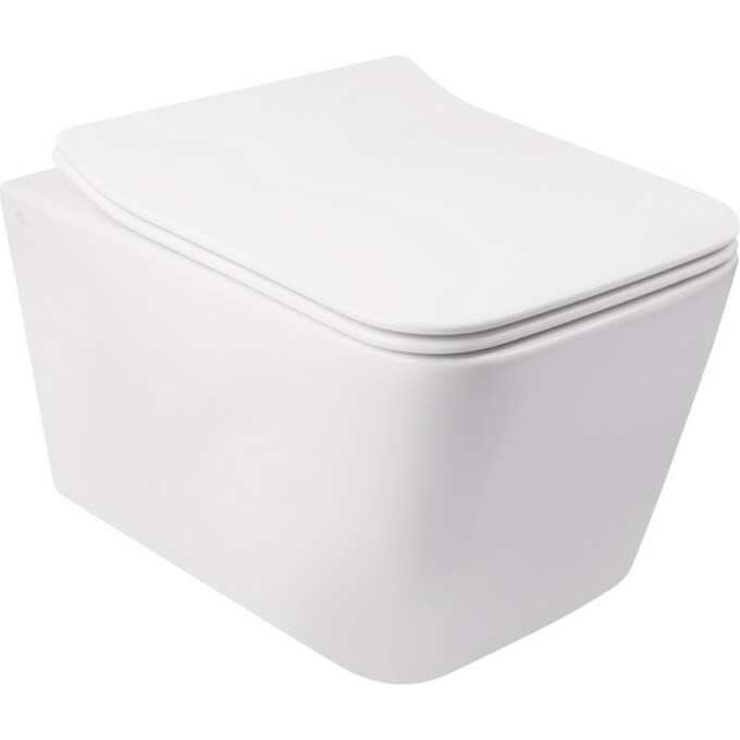 Унитаз подвесной Qtap Crow QT05335170W с инсталляцией Qtap Nest QT0133M425 и клавишей смыва M06028CRM (QT05335170W0133M425M06028CRM, с сиденьем и звукоизоляционной прокладкой), фото 4