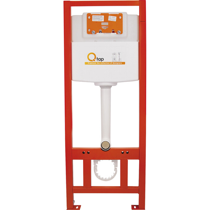 Унитаз подвесной Qtap Crow QT05335170W с инсталляцией Qtap Nest QT0133M425 и клавишей смыва M08V1384W (QT05335170W0133M425M08V1384W, с сиденьем и звукоизоляционной прокладкой), фото 3