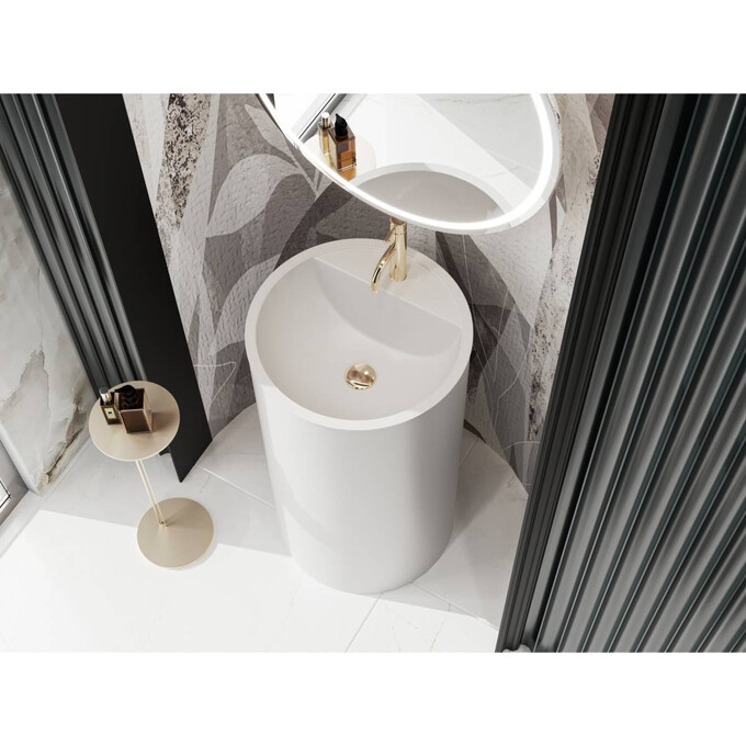 Раковина Miraggio Cosmo Mirasoft 0002301 (46x46 см, белая матовая, напольная), фото 4