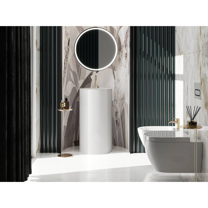 Раковина Miraggio Cosmo Mirasoft 0002301 (46x46 см, белая матовая, напольная), фото 3