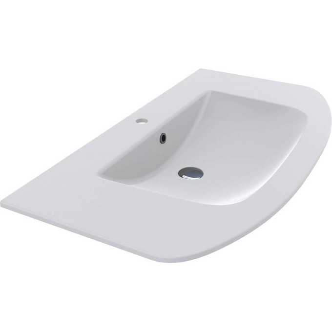 Раковина Miraggio Dea 1000 Miramarble Matt 0002451 (99x54 см, белая матовая, с крылом), Доступные размеры: 100 x 54, Технология производства: Miramarble Matt, Цвет производителя: белый матовый, фото 