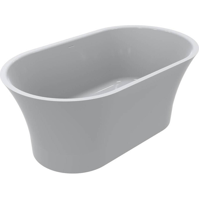 Мармурова ванна Miraggio Helga Miramarble 0002545 (150x85 см, окремостояча), Технологія виробництва: Miramarble, Колір виробника: білий глянець, фото 