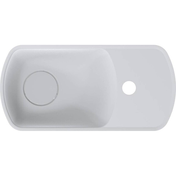 Раковина Miraggio Helix L Mirasoft 0001638 (45x22 см, біла матова), Доступні розміри: 45 x 22 L, Технологія виробництва: Mirasoft Technology, Колір виробника: білий матовий, фото , изображение 2