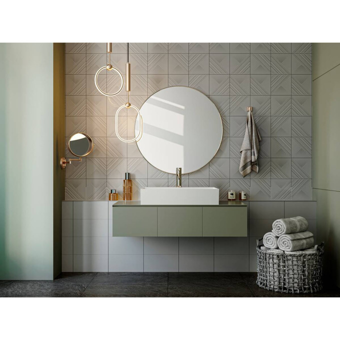 Раковина Miraggio Island 600 Miramarble 0001761 (60x42 см), Доступні розміри: 60 x 42, Технологія виробництва: Miramarble, Колір виробника: білий глянець, фото , изображение 4