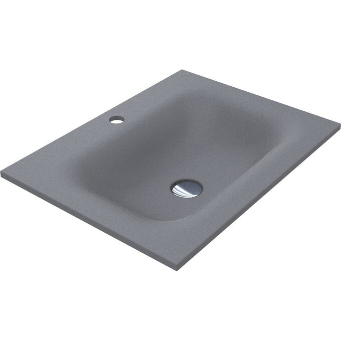 Раковина Miraggio Jessel 600 Mirastone gray 0001463 (60x45 см, серая матовая), Доступные размеры: 60 x 45, Технология производства: Mirastone, Цвет производителя: серый, фото 