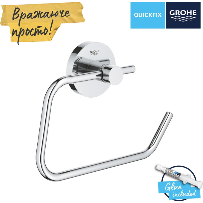Держатель для туалетной бумаги Grohe QuickFix Start 41200000, Цвет производителя: хром, фото 5
