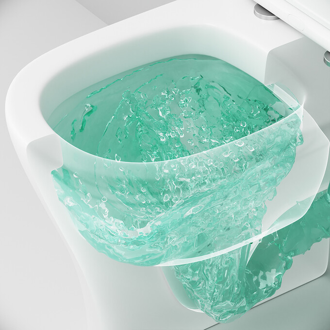 Безободковый унитаз-компакт Damixa Sirius FlashClean DX86C8600SC (с сиденьем), фото 10