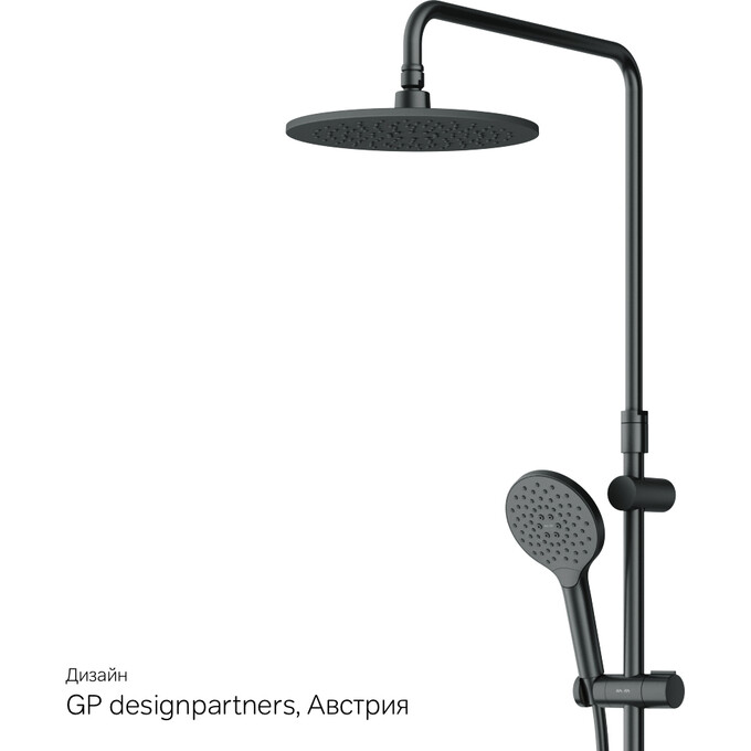 Душевая система Am.Pm Like F0780222 (черная матовая, с полочкой, без смесителя), Цвет производителя: черный матовый, фото 16