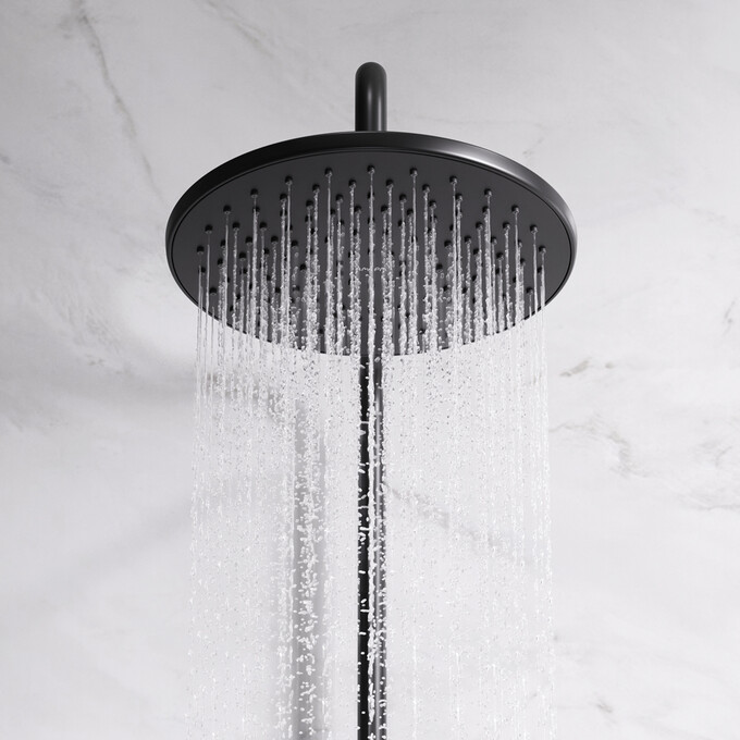 Душевая система Am.Pm Like F0780222 (черная матовая, с полочкой, без смесителя), Цвет производителя: черный матовый, фото 8