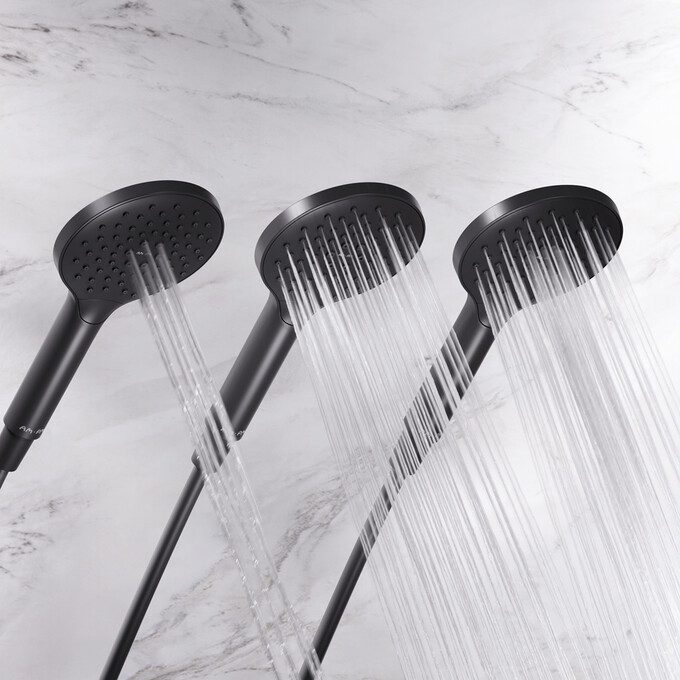 Душевая система Am.Pm Like F0780222 (черная матовая, с полочкой, без смесителя), Цвет производителя: черный матовый, фото 9