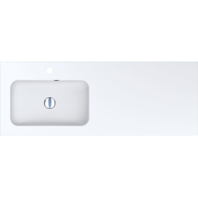 Раковина-столешница Miraggio Della 1200 L Mirasoft 0001076 (120x45 см, белая матовая, с крылом), Доступные размеры: 120 x 45 L, Технология производства: Mirasoft Technology, Цвет производителя: белый матовый, фото 3