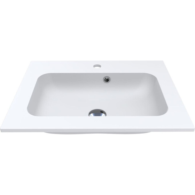Раковина Miraggio Della 600 Mirasoft 0001016 (60x45 см, белая матовая), Доступные размеры: 60 x 45, Технология производства: Mirasoft Technology, Цвет производителя: белый матовый, фото 2