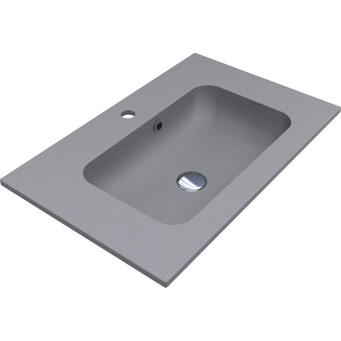Раковина Miraggio Della 700 Mirastone gray 0000986 (70x45 см, серая матовая), Доступные размеры: 70 x 45, Технология производства: Mirastone, Цвет производителя: серый, фото 