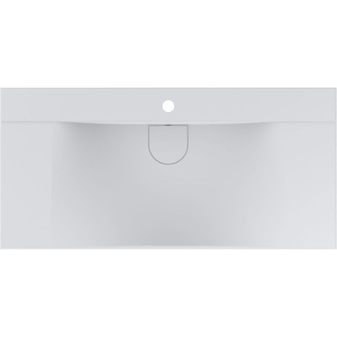 Раковина Miraggio Fly 1000 Miramarble Matt 0000734 (100x48 см, біла матова, з крилом), Доступні розміри: 100 x 48, Технологія виробництва: Miramarble Matt, Колір виробника: білий матовий, фото , изображение 3