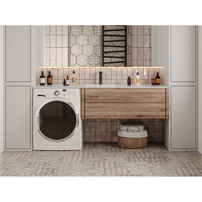 Раковина-столешница Miraggio Jessel 1800 Miramarble 0002701 (180x50 см, с крылом), Доступные размеры: 180 x 50, Технология производства: Miramarble, Цвет производителя: белый глянец, фото 6