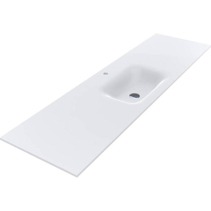 Раковина-столешница Miraggio Jessel 1800 Mirasoft 0002703 (180x50 см, белая матовая, с крылом), Доступные размеры: 180 x 50, Технология производства: Mirasoft Technology, Цвет производителя: белый матовый, фото 