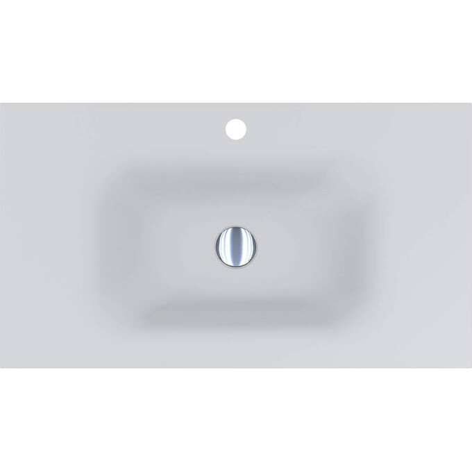 Раковина Miraggio Jessel 800 Miramarble Matt 0000749 (80x45 см, біла матова, з крилом), Доступні розміри: 80 x 45, Технологія виробництва: Miramarble Matt, Колір виробника: білий матовий, фото , изображение 3