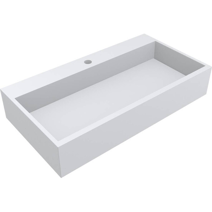 Раковина Miraggio Mares 800 Mirasoft 0001101 (80x42 см, біла матова), Доступні розміри: 80 x 43, Технологія виробництва: Mirasoft Technology, Колір виробника: білий матовий, фото 