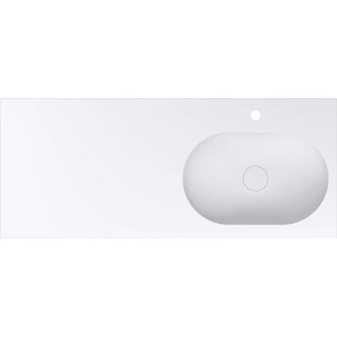 Раковина-стільниця Miraggio New York R Mirasoft 0001109 (120x50 см, біла матова, з крилом), Доступні розміри: 120 x 50 R, Технологія виробництва: Mirasoft Technology, Колір виробника: білий матовий, фото , изображение 3