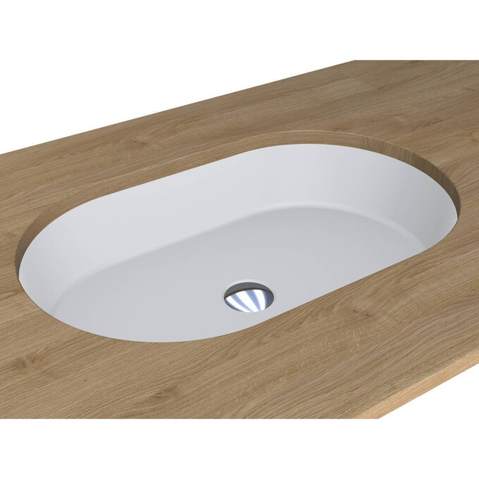 Раковина Miraggio Rome Mirasoft 0001113 (55x35 см, біла матова), Технологія виробництва: Mirasoft Technology, Колір виробника: білий матовий, фото 