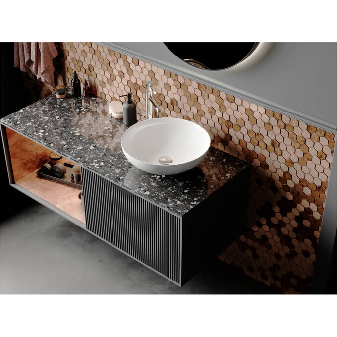 Раковина Miraggio Tobi Miramarble 0002699 (40x40 см, чаша), Технологія виробництва: Miramarble, Колір виробника: білий глянець, фото , изображение 4