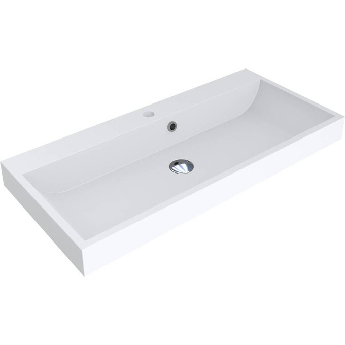 Раковина Miraggio Varna 900 Mirasoft 0001122 (89x41 см, белая матовая), Доступные размеры: 90 x 42, Технология производства: Mirasoft Technology, Цвет производителя: белый матовый, фото 