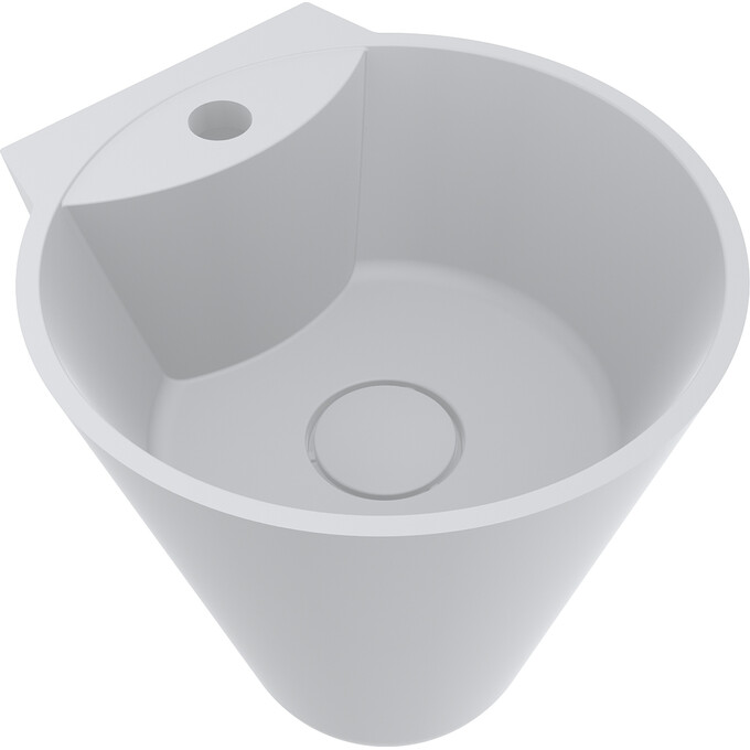 Раковина Miraggio Smart Mirasoft 0001118 (36x37 см, біла матова), Технологія виробництва: Mirasoft Technology, Колір виробника: білий матовий, фото , изображение 2