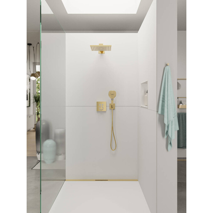 Верхний душ Hansgrohe Raindance E Overhead 300 Polished Gold Optic 26238990 (полированное золото, с кронштейном), Цвет производителя: полированное золото, фото 2