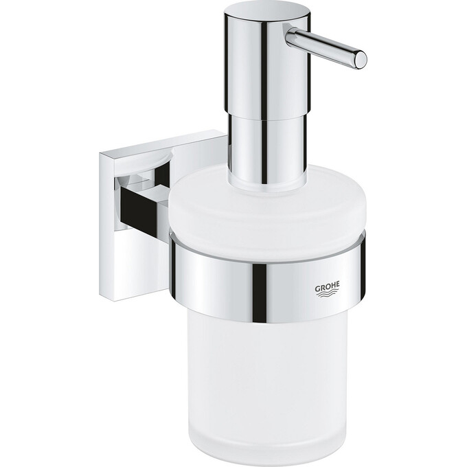 Дозатор для жидкого мыла Grohe QuickFix Start Cube 41098000 (настенный), Цвет производителя: хром, фото 