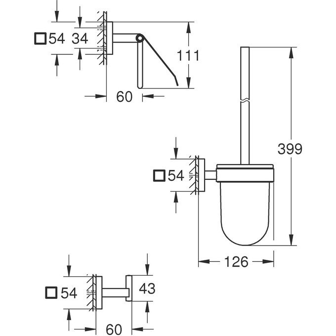 Набір аксесуарів 3 в 1 Grohe QuickFix Start Cube 41123000 (40961000+41102000+40977000), Колір виробника: хром, фото , изображение 9