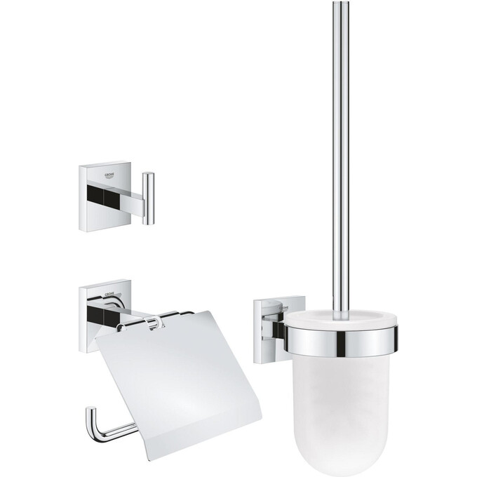 Набір аксесуарів 3 в 1 Grohe QuickFix Start Cube 41123000 (40961000+41102000+40977000), Колір виробника: хром, фото 