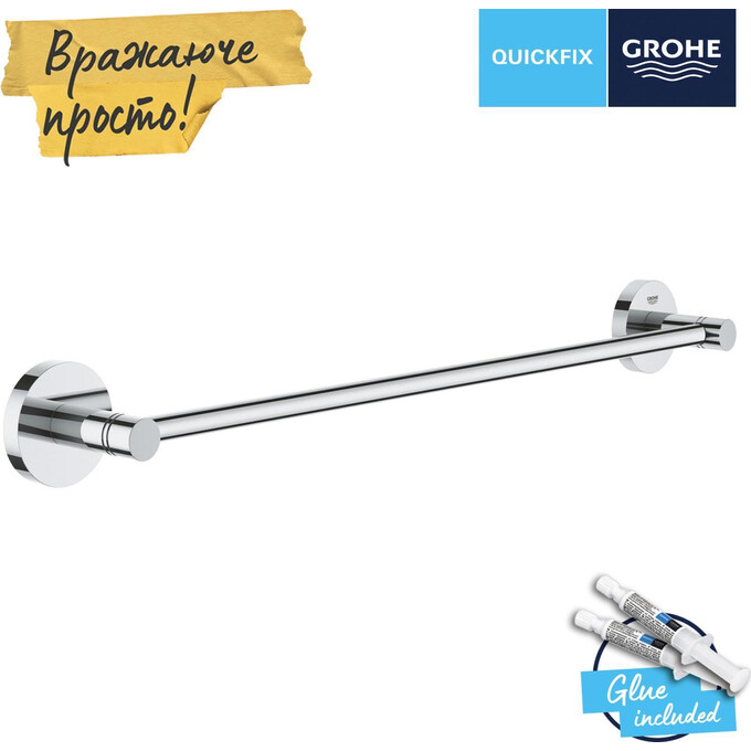 Тримач для рушників Grohe QuickFix Start 41197000, Колір виробника: хром, фото , изображение 4
