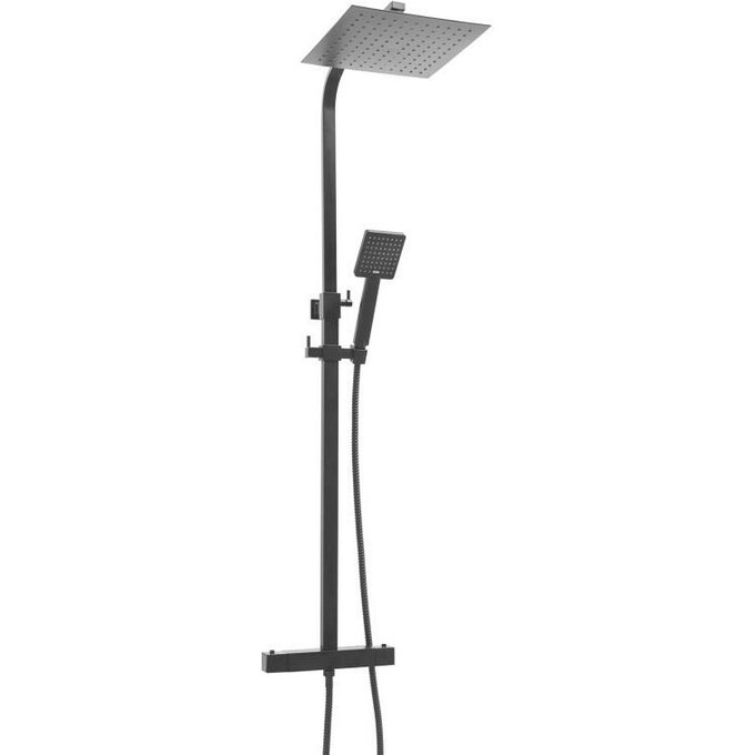 Термостатическая душевая система Yoka Cube 25 Black Matt BP.CUBE-THERM-25-BLK (черная матовая), фото 