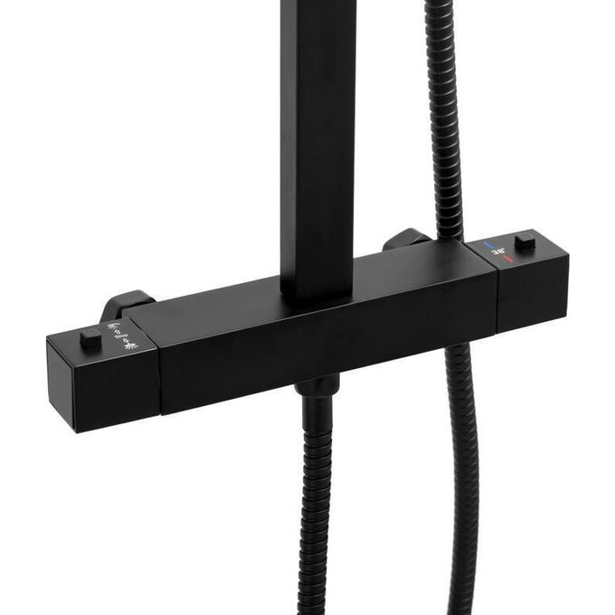 Термостатическая душевая система Yoka Cube 25 Black Matt BP.CUBE-THERM-25-BLK (черная матовая), фото 5