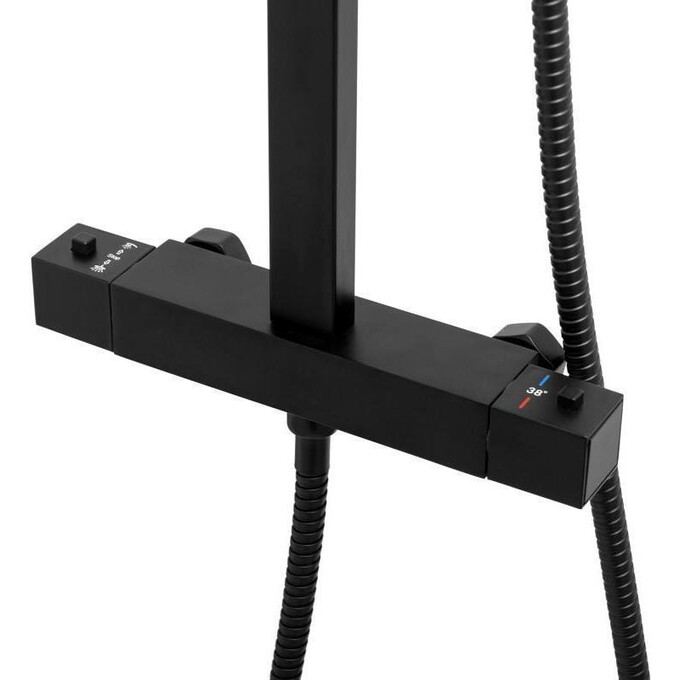 Термостатическая душевая система Yoka Cube 25 Black Matt BP.CUBE-THERM-25-BLK (черная матовая), фото 4