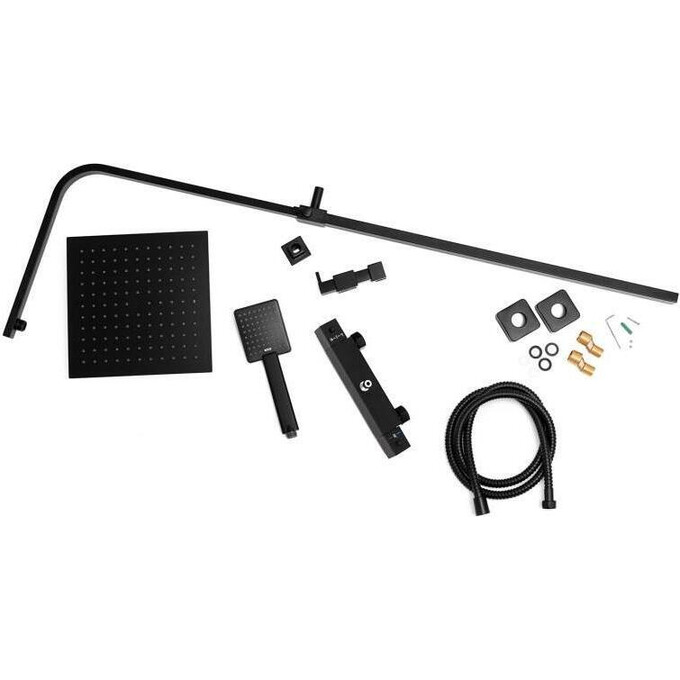 Термостатическая душевая система Yoka Cube 25 Black Matt BP.CUBE-THERM-25-BLK (черная матовая), фото 8