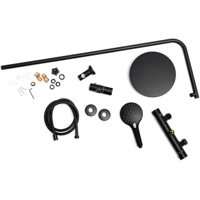 Термостатическая душевая система Yoka Bergen 25 Black BP.BERGEN-THERM-25-BLK (черная), фото 10