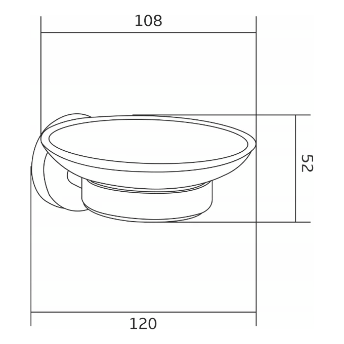 Мыльница Mexen Remo Black MEX-7050739-70 (черная, настенная), Цвет производителя: черный, фото 2