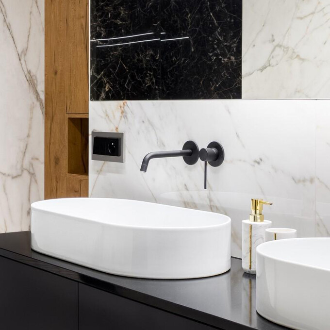 Змішувач прихованого монтажу для умивальника Yoka Eden Black BU.EDEN-BLK (чорний, внутрішня частина в комплекті), Колір виробника: чорний, фото , изображение 2