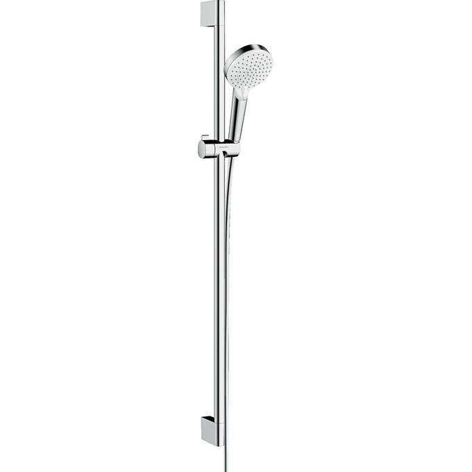 Душовий гарнітур Hansgrohe Crometta Vario EcoSmart White/Chrome 26538400 (білий/хром), фото 