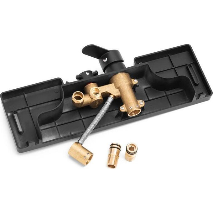 Душова система Yoka Saba 25 Black Matt BP.SABA25-BLK (чорна матова, з виливом та поличкою), фото , изображение 9