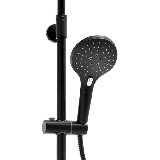 Душова система Yoka Saba 25 Black Matt BP.SABA25-BLK (чорна матова, з виливом та поличкою), фото , изображение 5