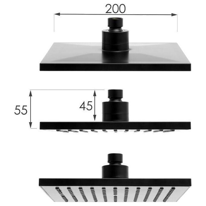 Душевая система Yoka TIKI-BLK Black Matt BP.TIKI-BLK (черная матовая), фото 7