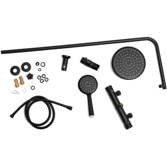 Термостатична душова система Yoka Enza 20 Black BP.ENZA20-BLK (чорна), фото , изображение 8