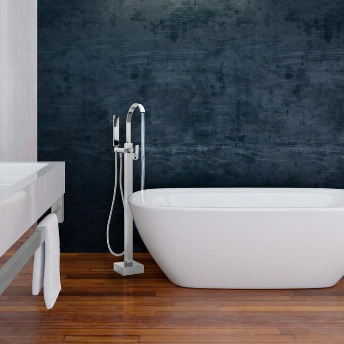 Змішувач для ванни Yoka Enzo Chrom BS.ENZO (підлоговий), Колір виробника: хром, фото , изображение 3