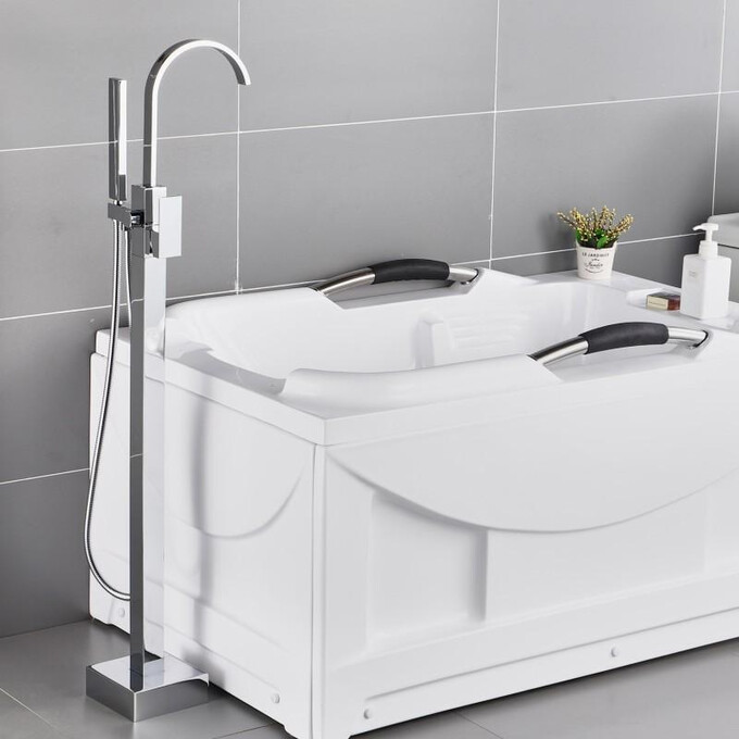 Змішувач для ванни Yoka Enzo Chrom BS.ENZO (підлоговий), Колір виробника: хром, фото , изображение 2