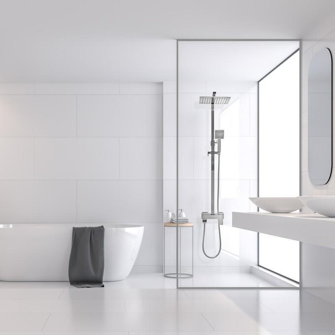 Душевая система Yoka Cube 25 Chrome BP.CUBE-25-CHR (с изливом), Цвет производителя: хром, фото 2